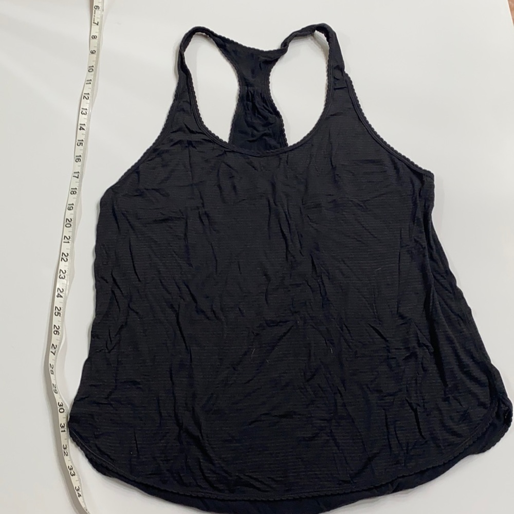 Black striped running singlet